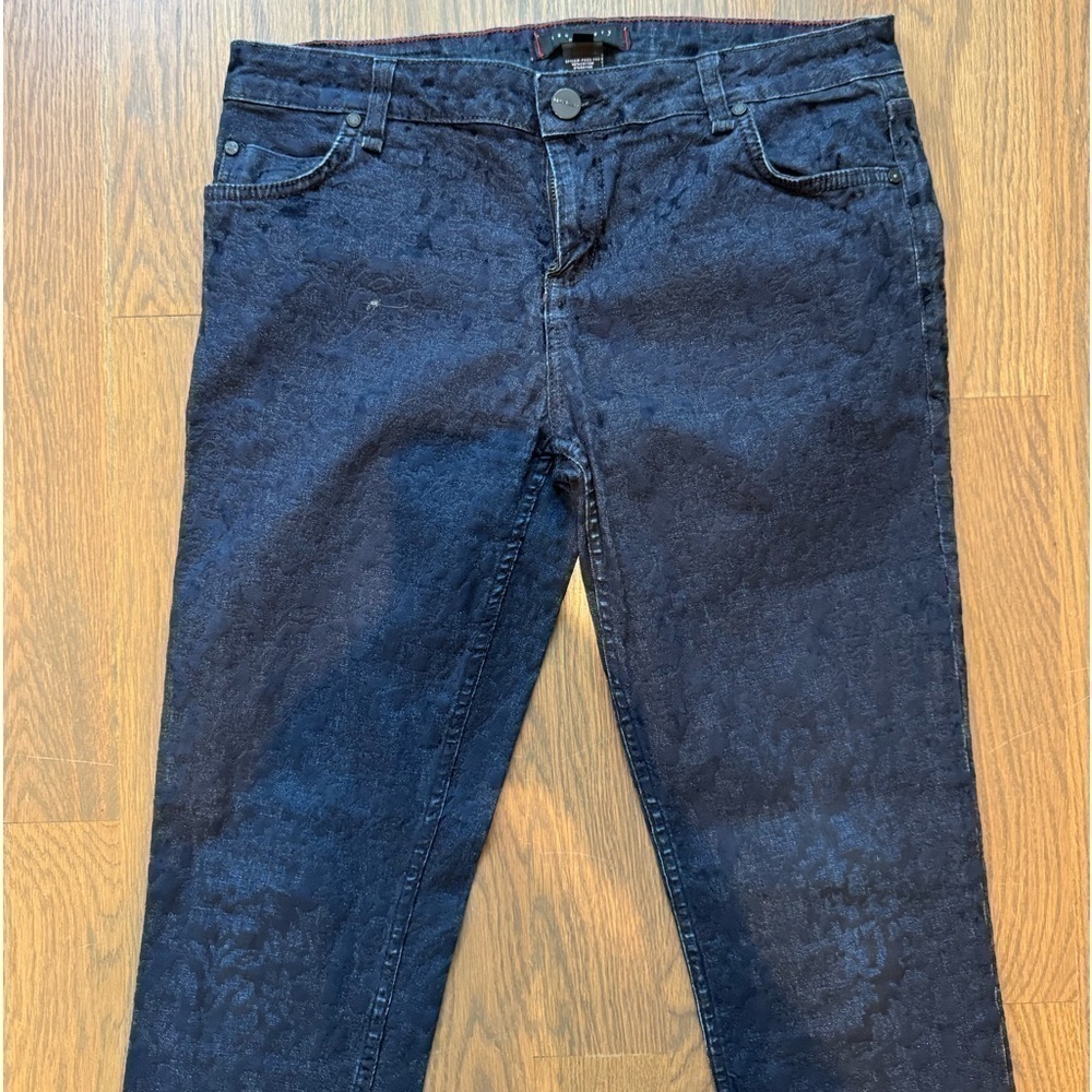 Sanctuary Denim Jeans Women's Size 29 Low Rise Skinny Leg Stretch Damask Blue - Picture 6 of 8